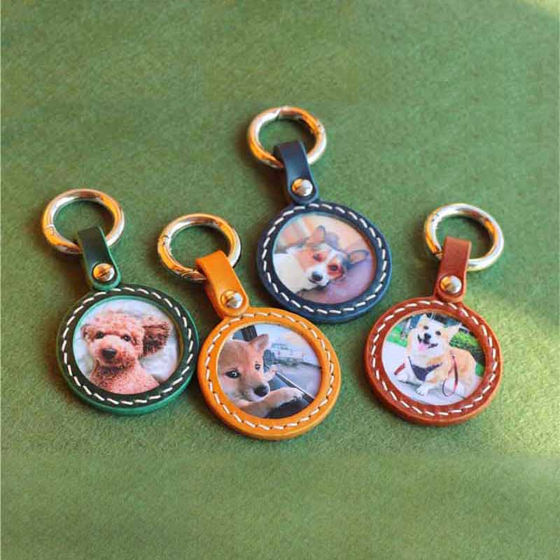 Exclusive Custom-100% Pure Handmade Leather Keychain Based On Your Pet's Portrait